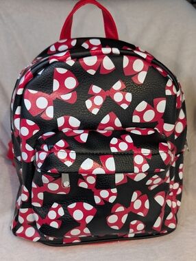 Disney Parks Minnie Red & White Bows Mini Backpack